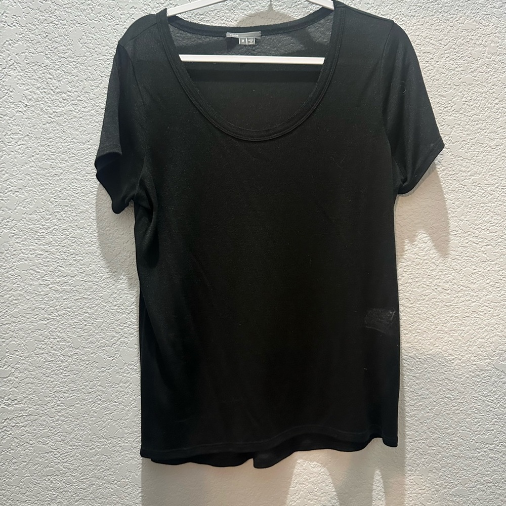 Vince Elegant Black Sheer Tee